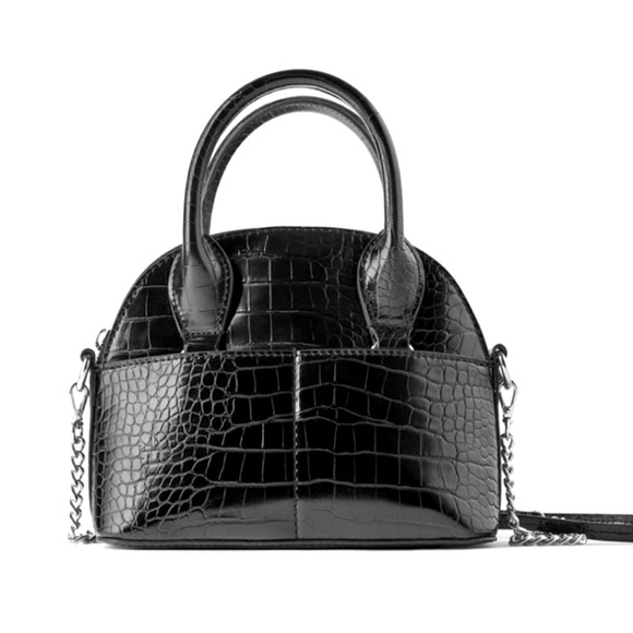 Zara Bags Zara Animal Print Mini Bowling Baglike New Approx 8 X 6 X